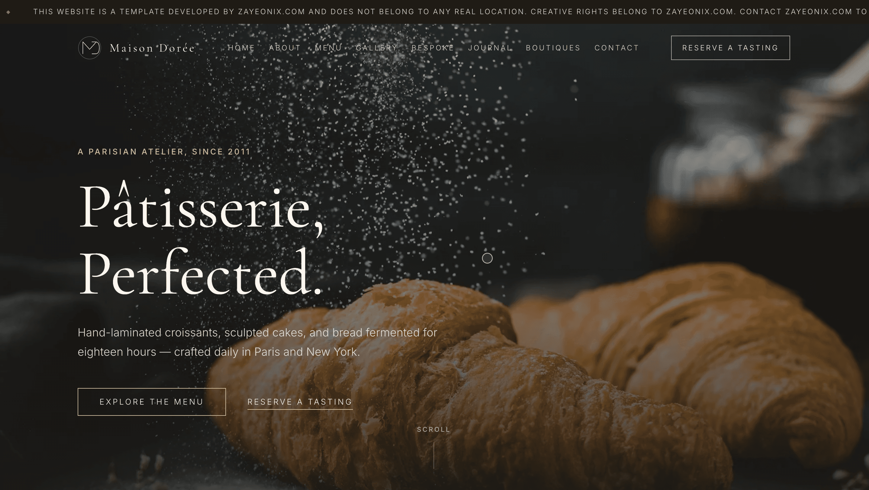 Maison Dorée website template